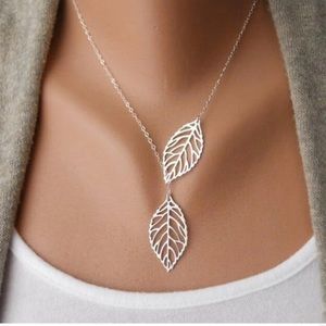 Leaf Clasp Necklace - Gold and Silver -BRAND NEW